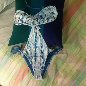 Indie Soul Blue & White TieDye Monokini Swim
